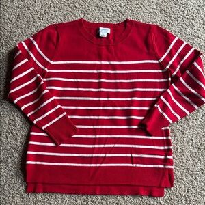 Red and White Striped Sweater